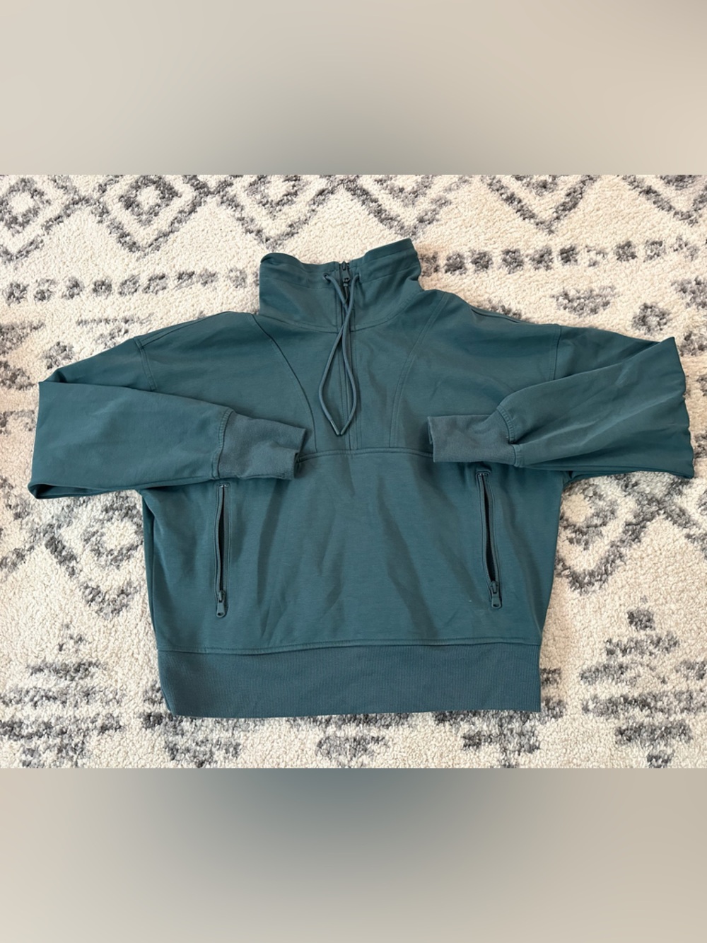 Old Navy Active Dynamic Fleece Half-Zip Sweatshirt in Teal Green